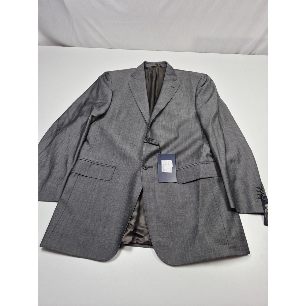 Roberto Zanieri Suit Jacket Mens 40 Long Gray Super 120s Wool Italy VBC FLAW